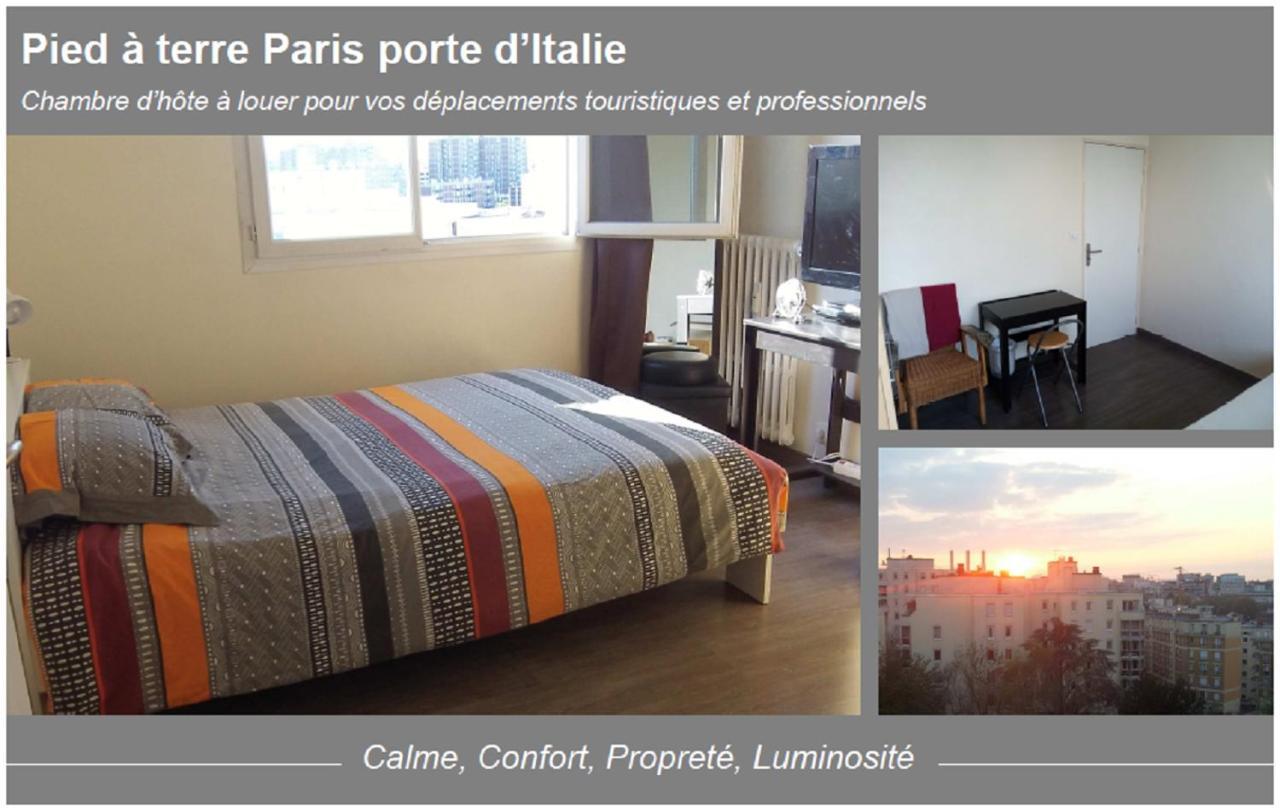 Paris Porte D'Italie - Chambre A Louer Avec Parking Et Vue Sur Paris Le Kremlin-Bicêtre Exterior foto